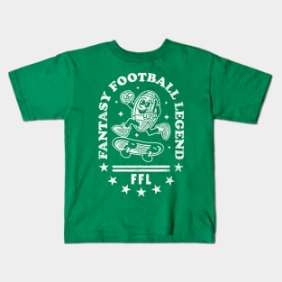 Fantasy Football Legend: Funny Vintage Touchdowns Kids T-Shirt